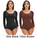 Seamless Tummy Control Long Sleeve Body Shaper