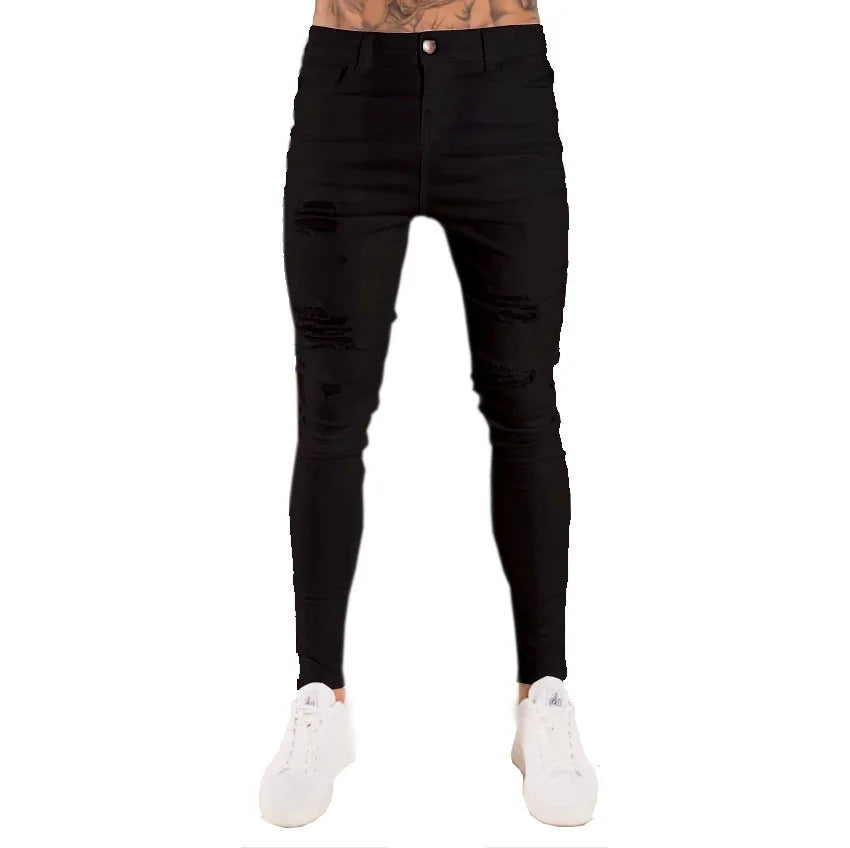 Men’s Ripped Stretch Denim Jeans