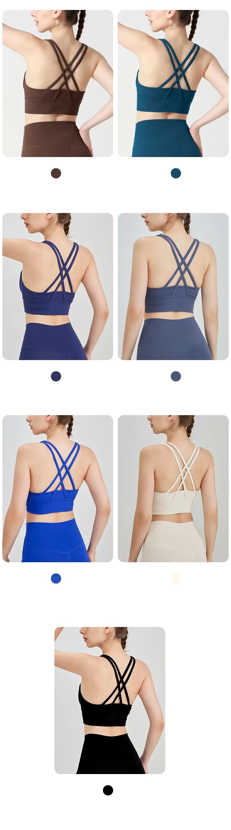 Women's Cross-Back Yoga Sports Bra