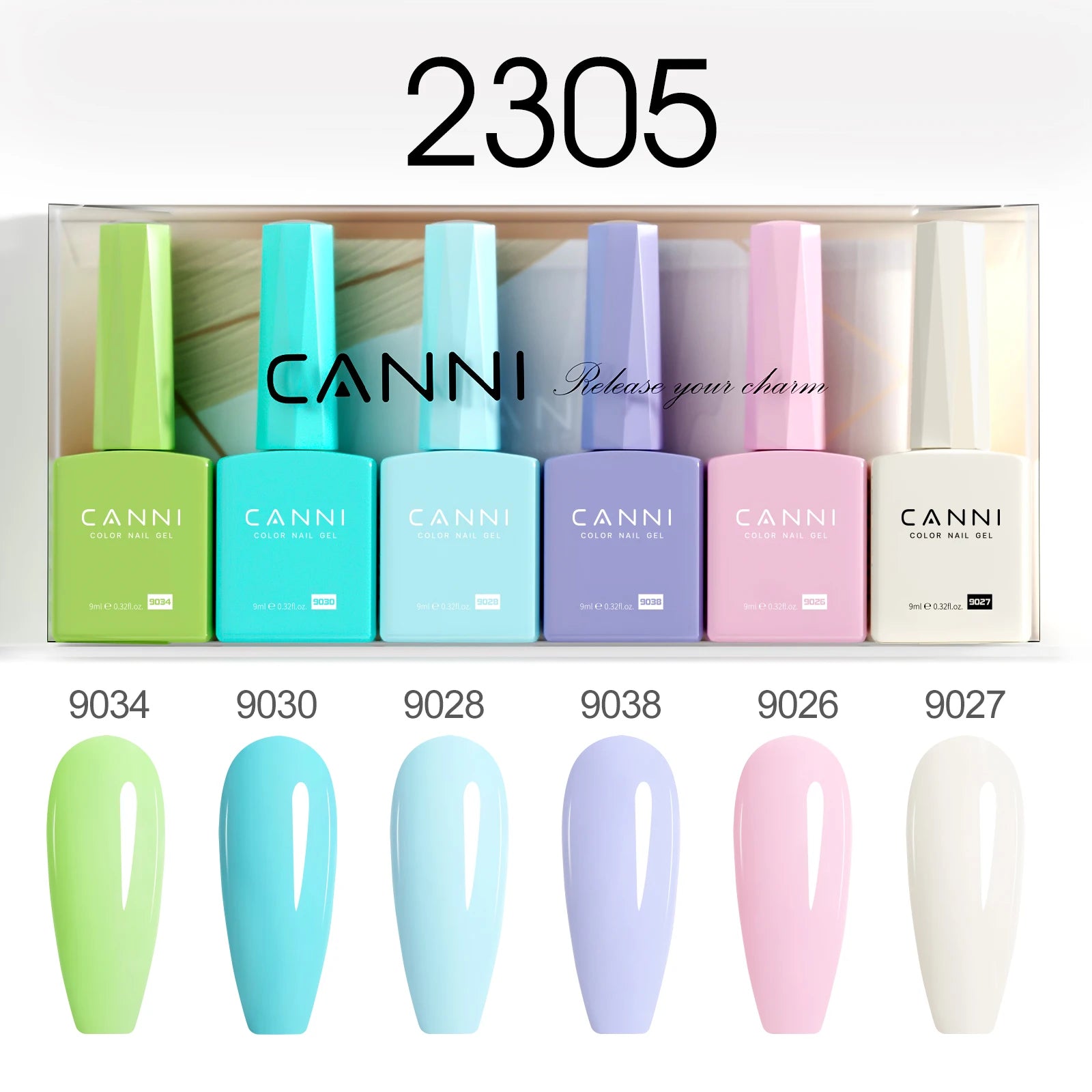 CANNI HEMA-Free Gel Polish Kit | Jelly, Nude & Rubber Base