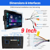 ESSGOO 7"/9"/10" Double Din Car Stereo | Android 14 | CarPlay & Auto