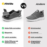 FitVille Diabetic Shoes Mens Extra Wide Width for Swollen Feet Neuropathy Diabetic Pain Relief Lightweight Walking Casual Shoes