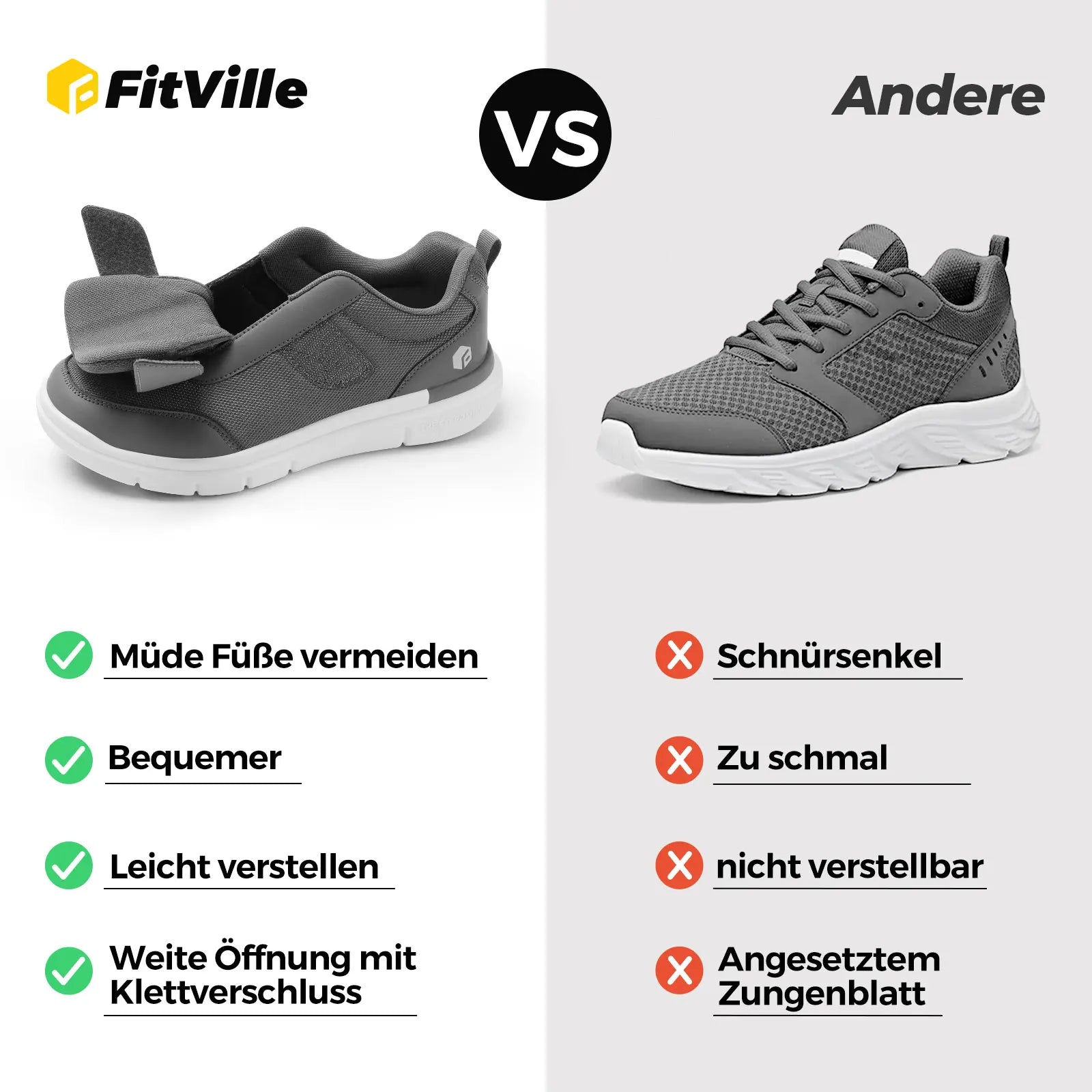 FitVille Diabetic Shoes Mens Extra Wide Width for Swollen Feet Neuropathy Diabetic Pain Relief Lightweight Walking Casual Shoes