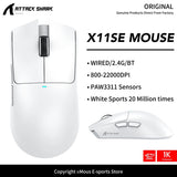 X11 ATTACK SHARK X11SE Bluetooth Gaming Mouse PAW3311 Sensor 22000DPI Macro Drivers and 1000 Hz Polling Rate for Wireless Mouse