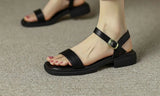 Women's Low-Heel Buckle Strap Sandals