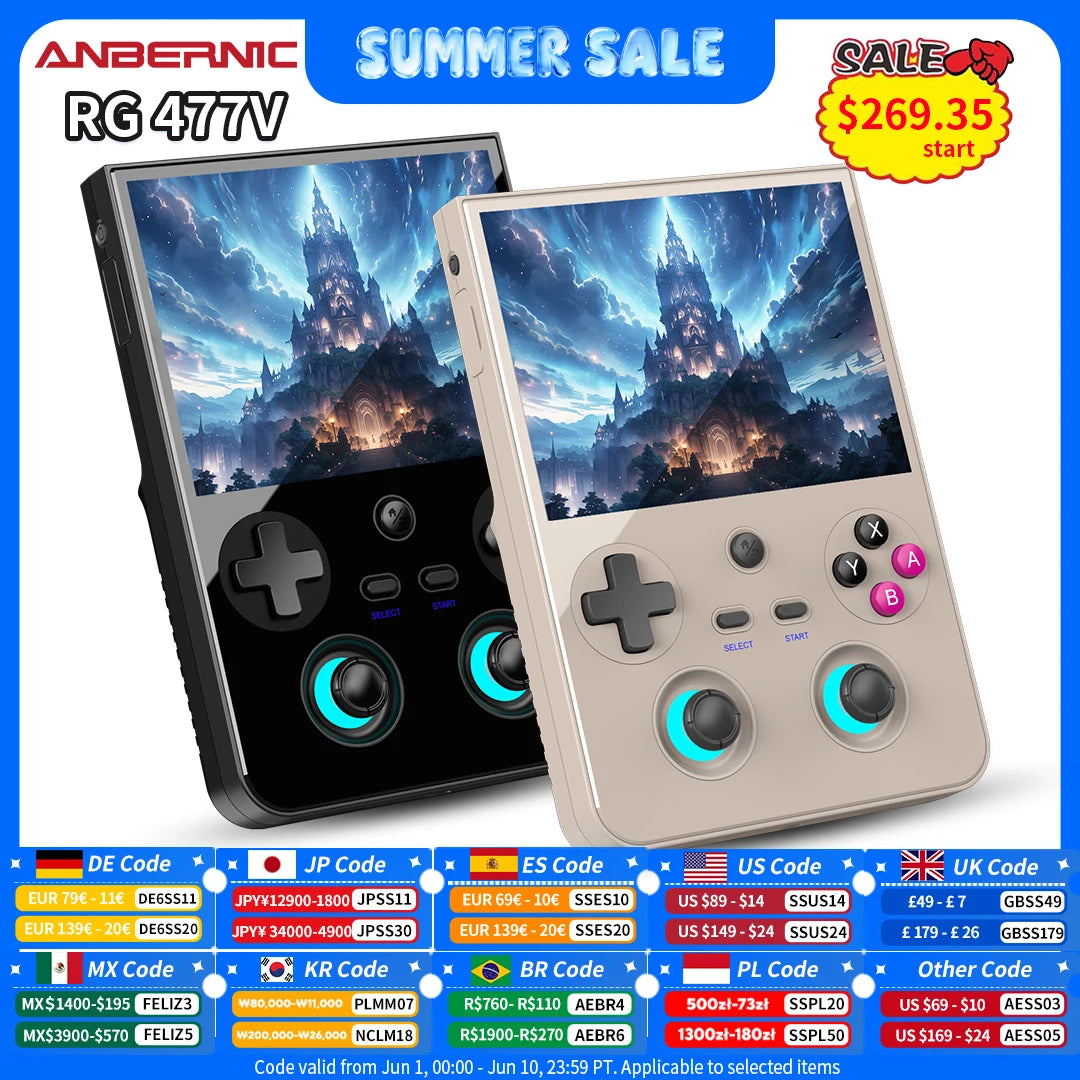 Anbernic RG477V Retro Handheld Console | Android 14 | 4.7" 120Hz
