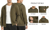 TACVASEN Men's Fleece-Lined Zip-Up Hoodie