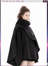 Oversized High-Collar Techwear Pullover Hoodie