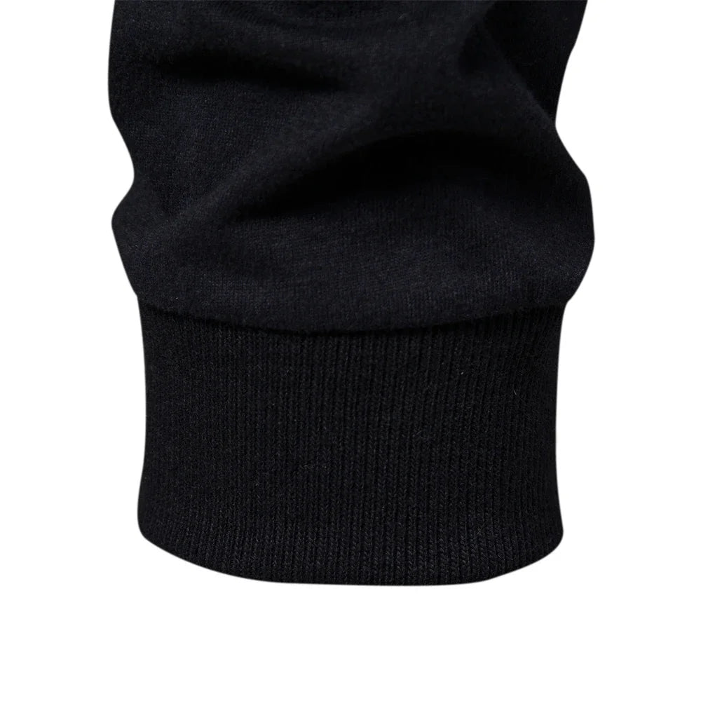 Men's Premium  Cotton Long Sleeve Patchwork T-Shirt