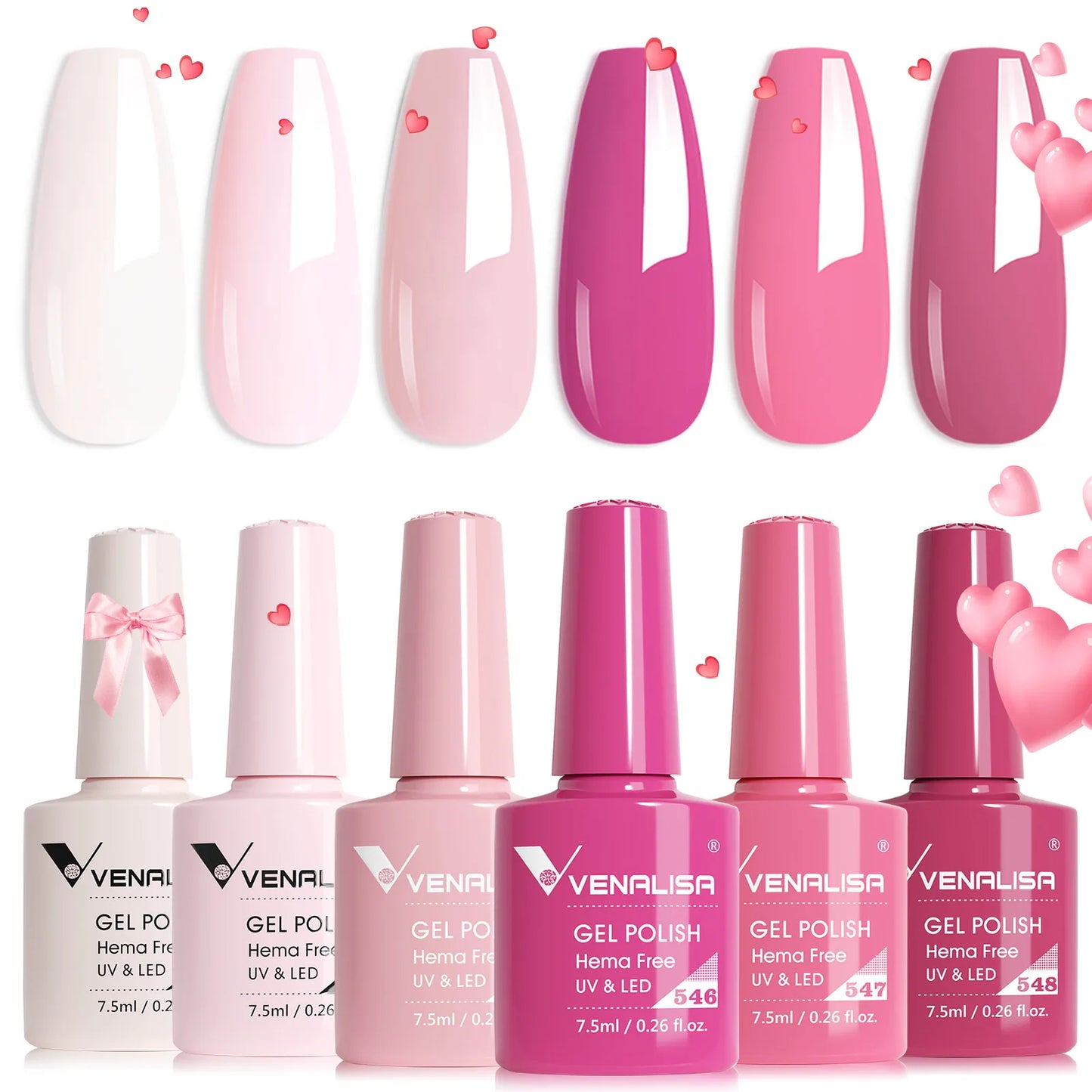 VENALISA 6-Piece Winter Gel Polish Set – HEMA & TPO Free