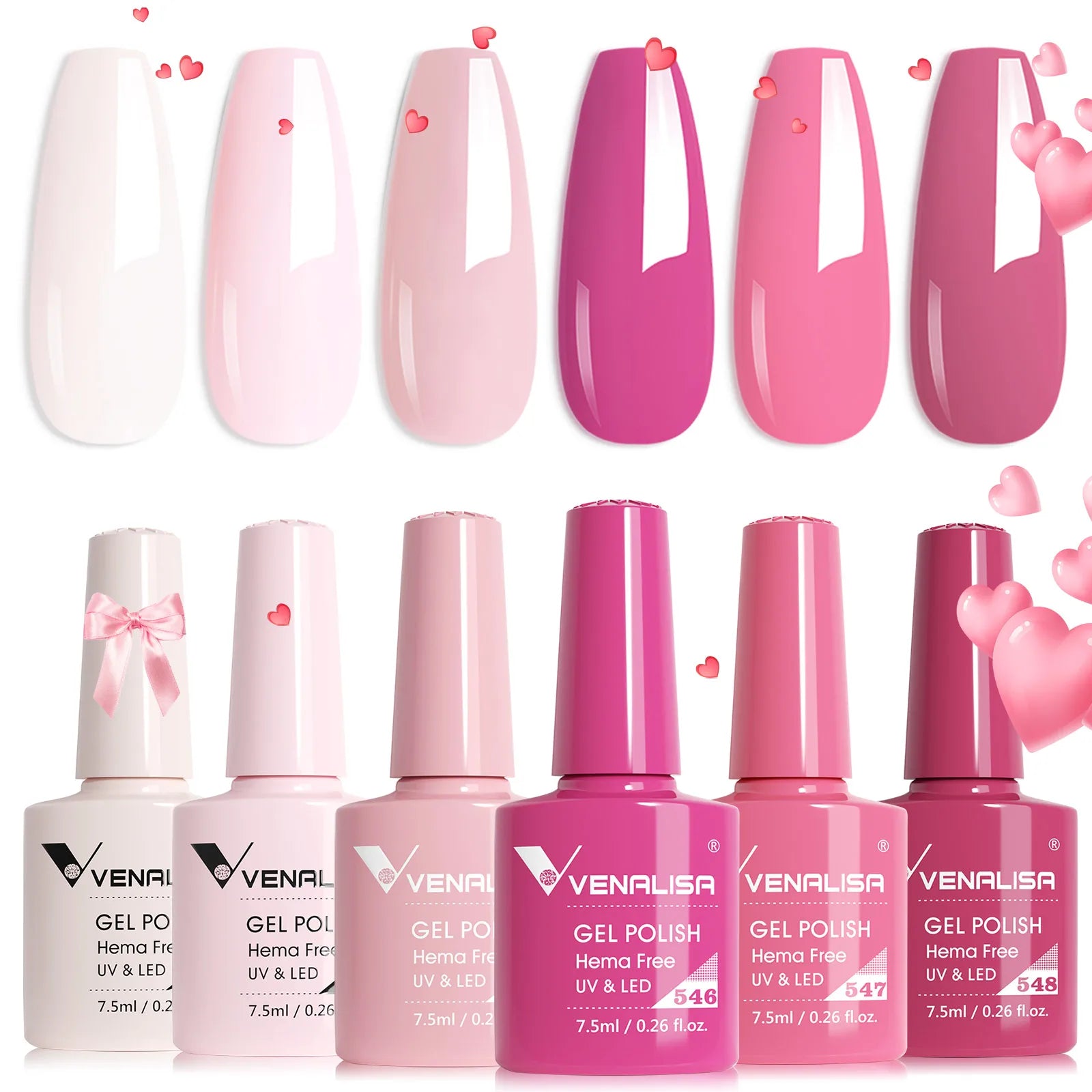 VENALISA 6-Piece Winter Gel Polish Set – HEMA & TPO Free