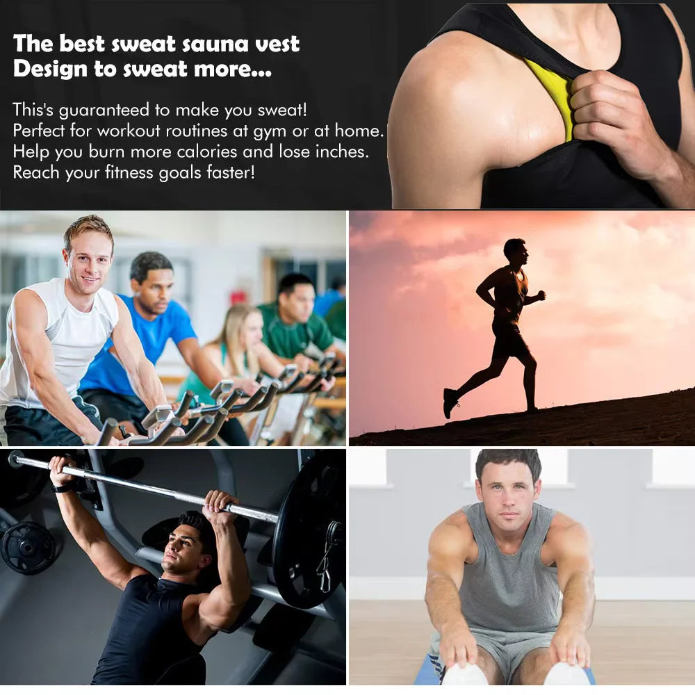 Men Slimming Body Shaper Modeling Vest Belly Reducing Shapewear Fat Burning Weight Loss Waist Trainer Sweat Corset Gym Tank Tops