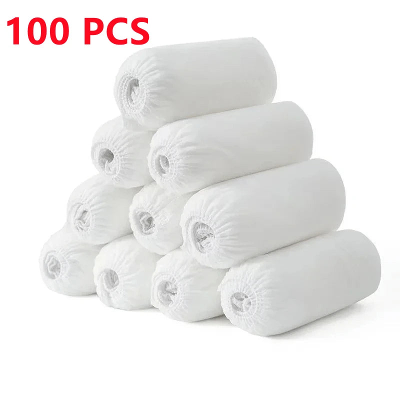 100Pack Disposable Shoe Covers Boot Non-Slip Large Foot Booties for Indoors Contractors Floor Carpet Shoe Coverings Protectors