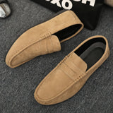 2026 Casual Men's Shoes Versatile Comfortable Work Shoes Driving Loafers Black, Grey, Khaki Three-Colour