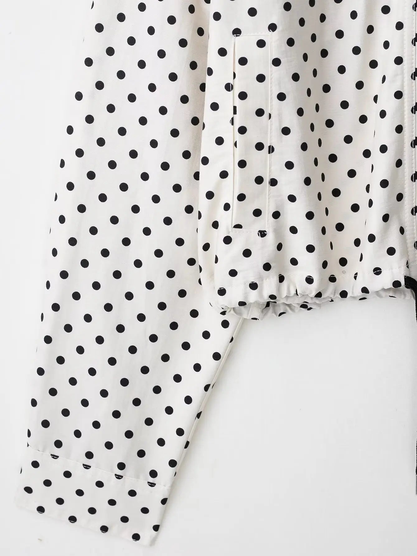 Fashion Polka Dot Shorts Sets For Women 2026 Spring Drawstring Bomber Jacket High Waist Shorts 2 Pieces Set Woman Outfits