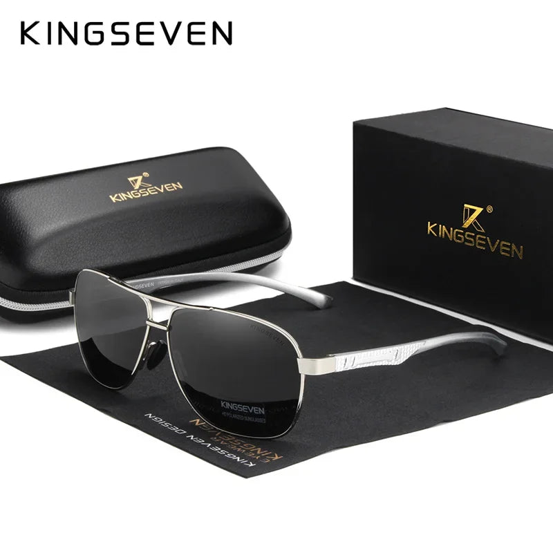 KINGSEVEN Brand Classic Male Sunglasses Men Fashion Polarized UV400 Retro Glasses Outdoor Driving Causal High Quality Eyewear