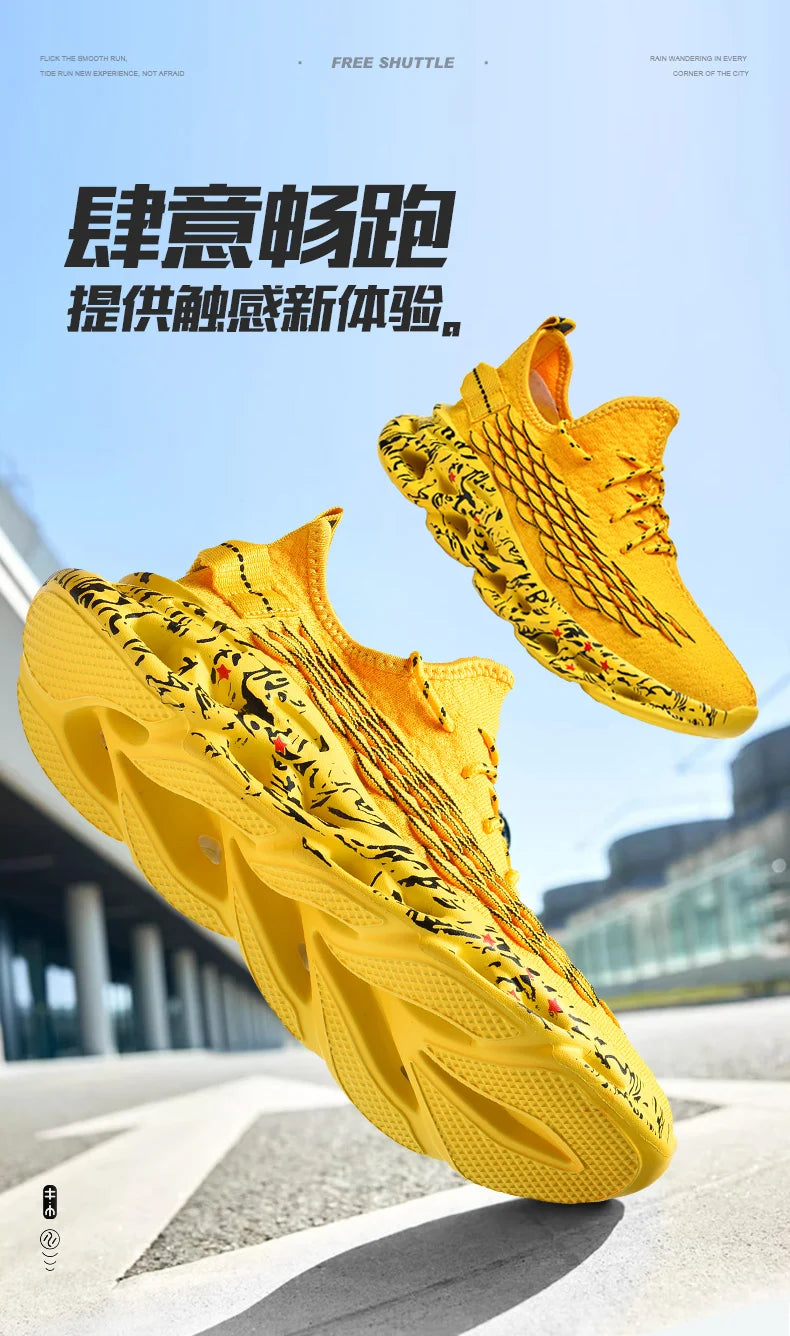 Men's Breathable Mesh Lace-Up Sneakers