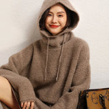 Women's Pure Cashmere Knit Beanie & Scarf Hat