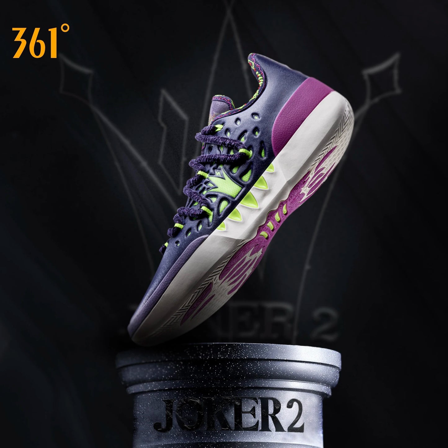 361 ° Joker 2 Low Men Basketball Shoes New Trendy Chic Breathable Shock-Absorbing Wear-resistant Male Sneakers 672611110