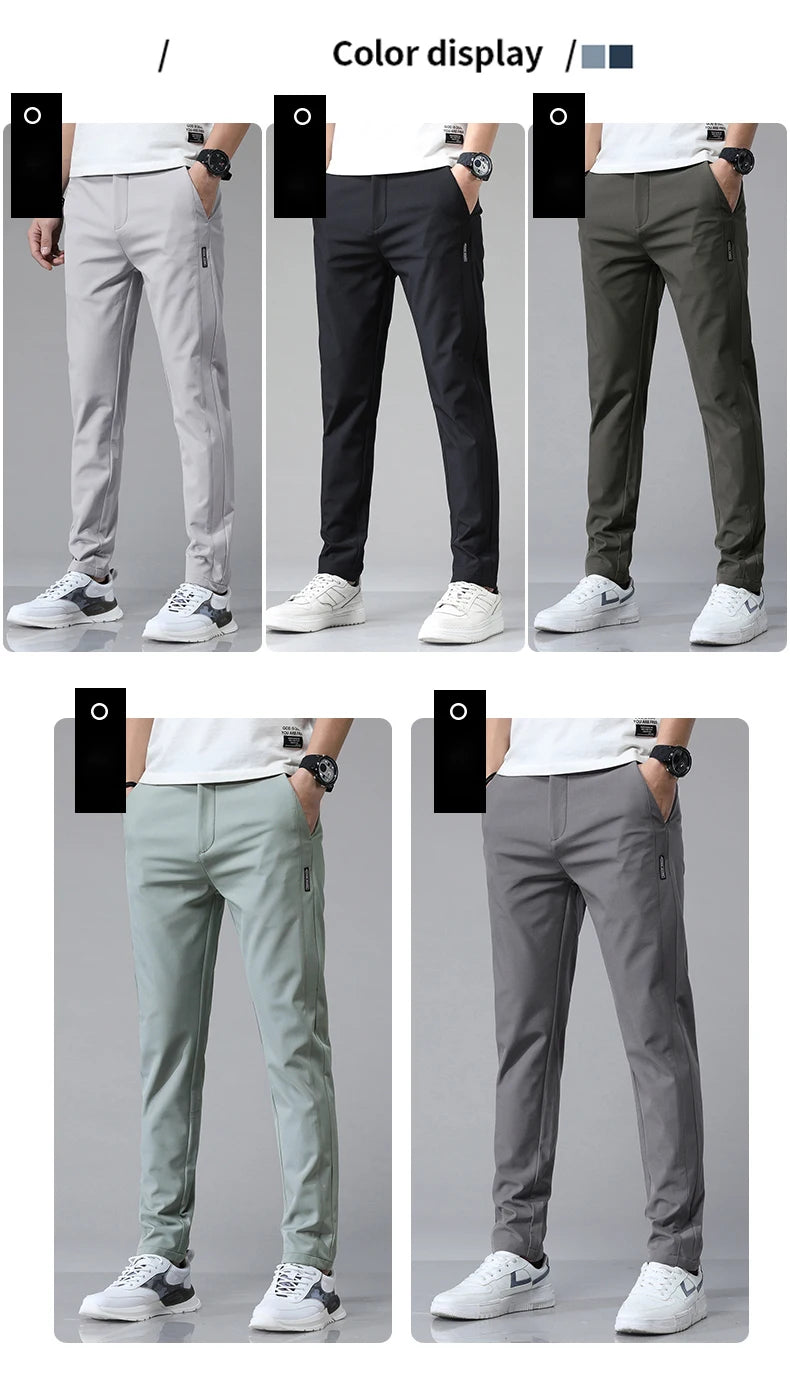 Men's Lightweight Stretch Slim-Fit Pants
