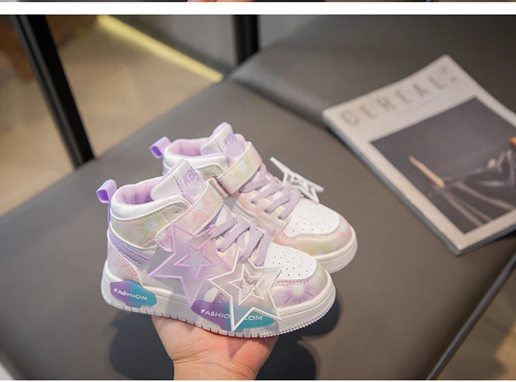 Classic Kids' Leather Fashion Sneakers