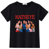 New KATSEYE Children's Summer Clothing for Infants and Toddlers - Round-neck, Lightweight, Short-sleeved T-shirt Top