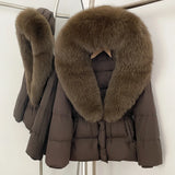 Premium Natural Fur Trim Down Jacket