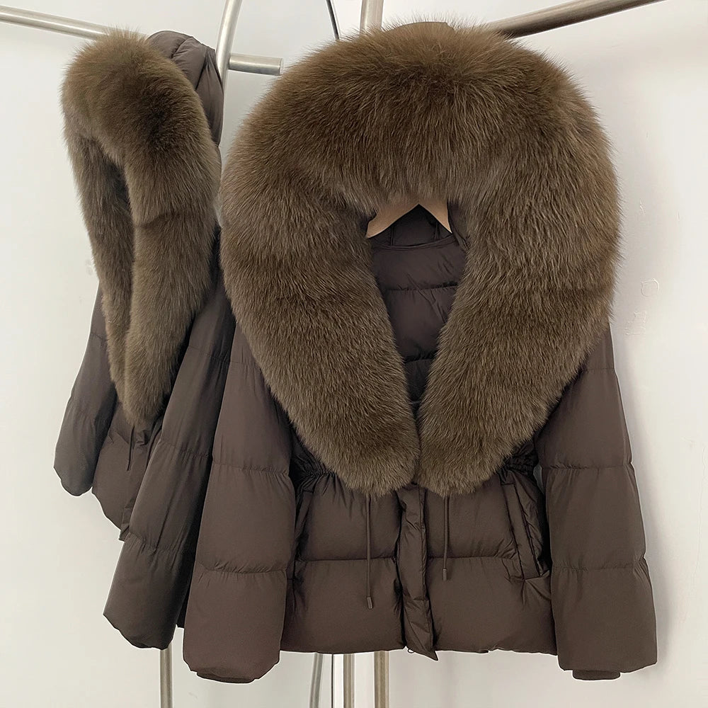 Premium Natural Fur Trim Down Jacket