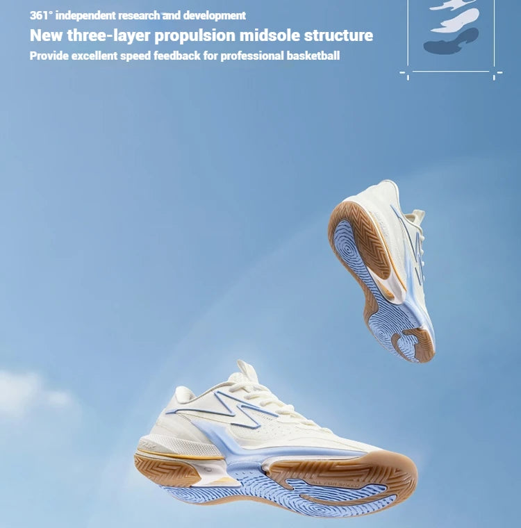 361 Degrees BIG3 6.0 Men's Basketball Sports Shoes Wear-Resistant Non-Slip Combat Breathable Rebound Sneakers Male 672521121