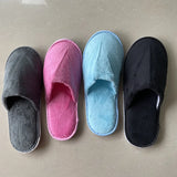 4Pairs/Lot Men Women Kids Disposable Hotel Guest Slippers Cotton Slides Home Travel SPA Slipper Hospitality Cheap Footwear