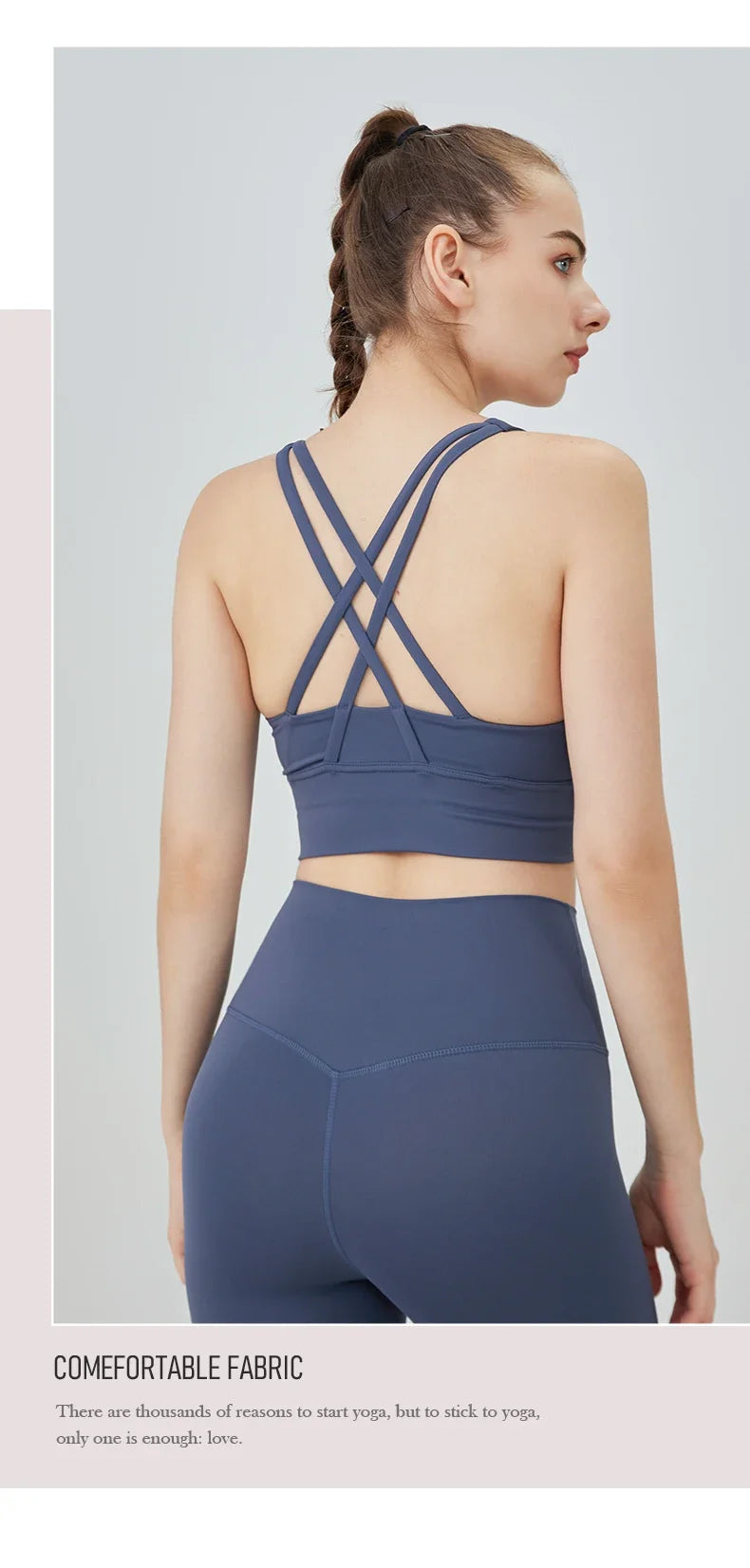 Women's Cross-Back Yoga Sports Bra
