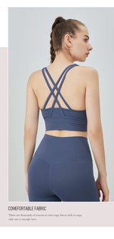Women's Cross-Back Yoga Sports Bra