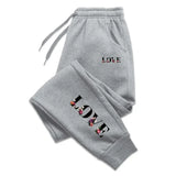 Women's LOVE Print Joggers with Pockets