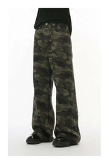 Vintage Camouflage Wide-Leg Men's Jeans