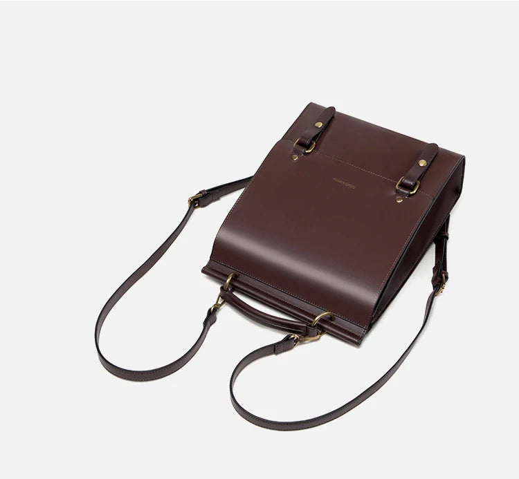 Cnoles Vintage Women's Leather Backpack Casual Shoulder Bag Travel Purse for Girls College School Book Bag