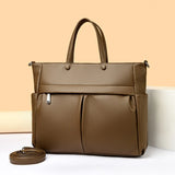 14'' Laptop Business Commuting Handbag Top Quality Materials Ladies Handbag Female Shoulder Bag Put in A4 Magazine and Notebook