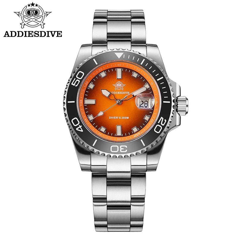 ADDIESDIVE 41mm Man Luxury Watch Japan 2115 Quartz Movement Watch Luminous 200m Waterproof 316L Stainless Steel Dive Watches