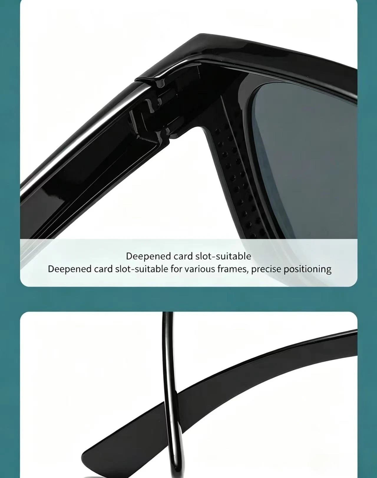 Polarized Clip-On Sunglasses for Glasses Wearers, Fashion Square Over Glasses Myopia Sunglasses, UV400 Protection for Driving, Fishing & Outdoor Use