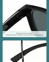 Polarized Clip-On Sunglasses for Glasses Wearers, Fashion Square Over Glasses Myopia Sunglasses, UV400 Protection for Driving, Fishing & Outdoor Use