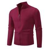 Slim Fit Zipper Cardigan – Premium USA-Made Knit Sweater