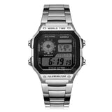 Casio AE1200 World Time "Royale" Digital Sport Watch - Stainless Steel