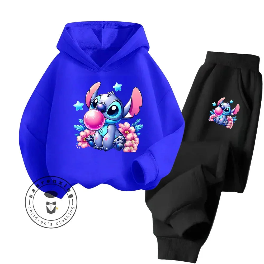 Disney Stitch Long Sleeve Hoodie & Pants Set