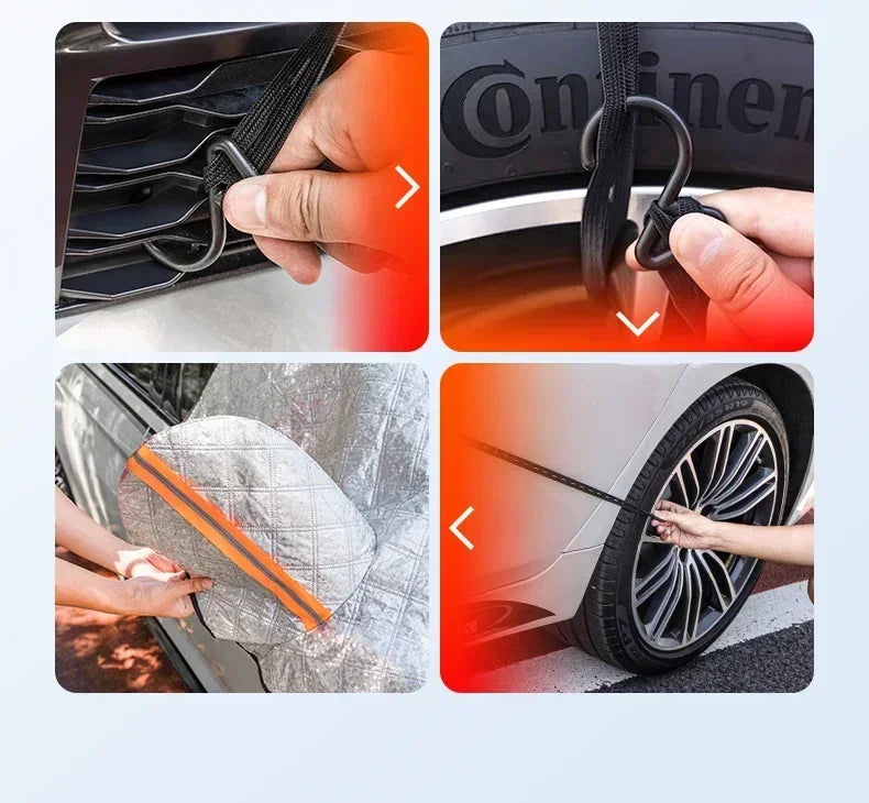 All-Weather Half Car Cover – Windshield & Roof Protection