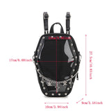 Gothic Punk Coffin Shape Ita Bag Women Clear Backpacks Dark Lolita Handbag and Shoulder Bag Girls Cosplay Designer 2 Insert