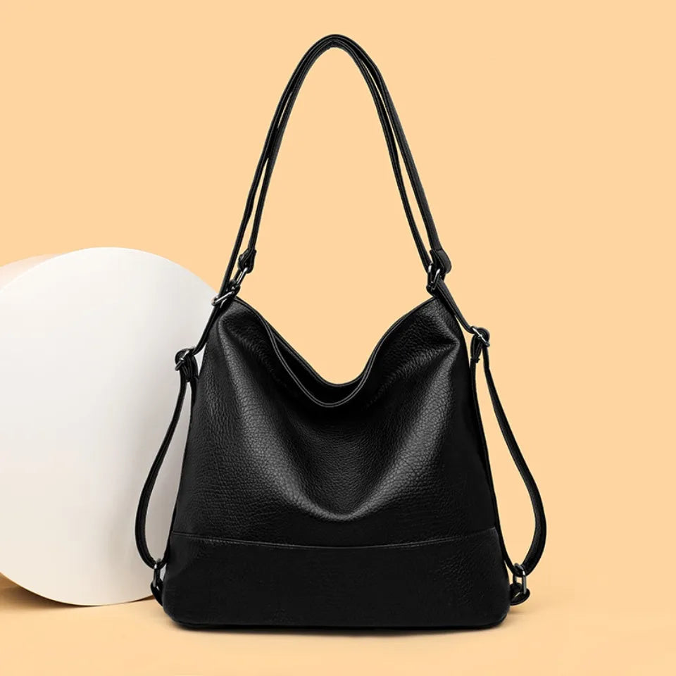 Top Quality Leather Backpack Women Bagpack Female Large Capacityf or Commute Travel School Backpack Shoulder Bags for Women Sac