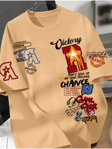 Men's USA-Made Graffiti Print Streetwear T-Shirt