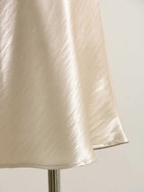 Women's Satin A-Line Mini Skirt | High Waist Office Style
