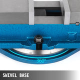 SucceBuy 3 Inch / 5 Inch Jaw Width Heavy Duty Milling Vise Bench Clamp Vise High Precision, 360 Degree Swiveling Base CNC Vise