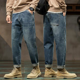Men's Retro Loose Denim Harem Pants | Harajuku Style