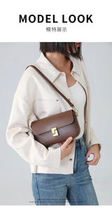 Genuine Leather Woman Bag Small Square Shoulder Bag Handbags Ladies Crossbody Bags Luxury Designer Minimalism Bag Tofu Bag